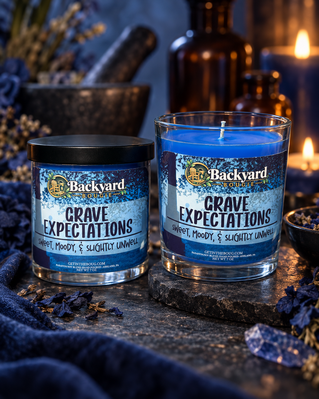 Grave Expectations Candle by Backyard Bougie