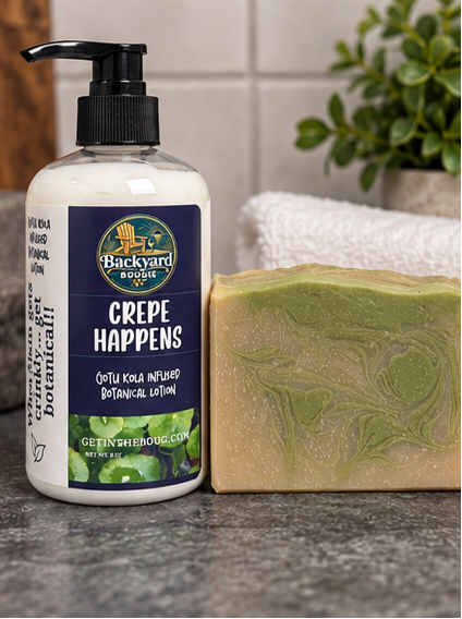 Crepe Happens Gotu Kola Botanical Soap & Lotion Bundle