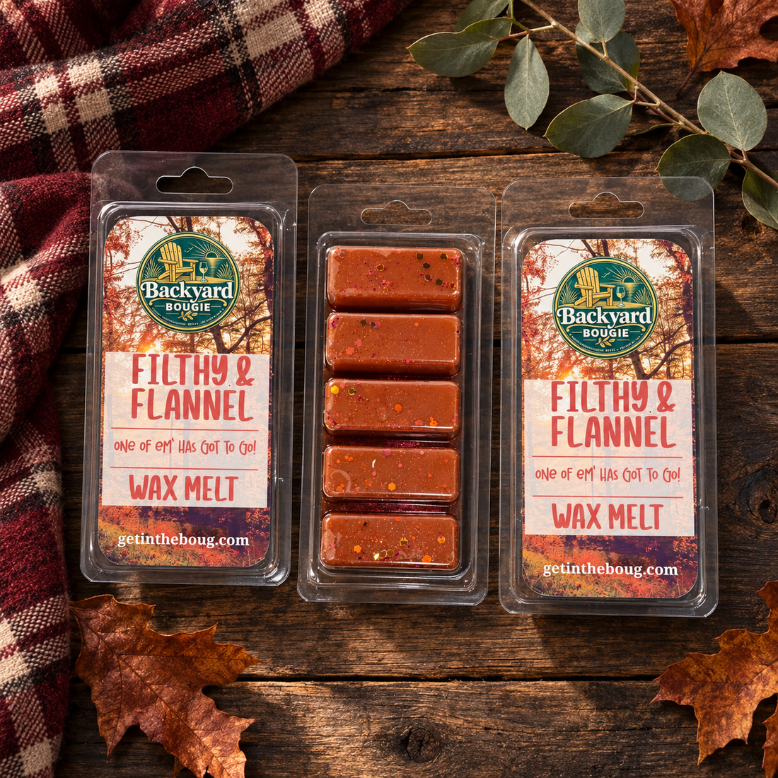 Filthy & Flannel Wax Melt by Backyard Bougie