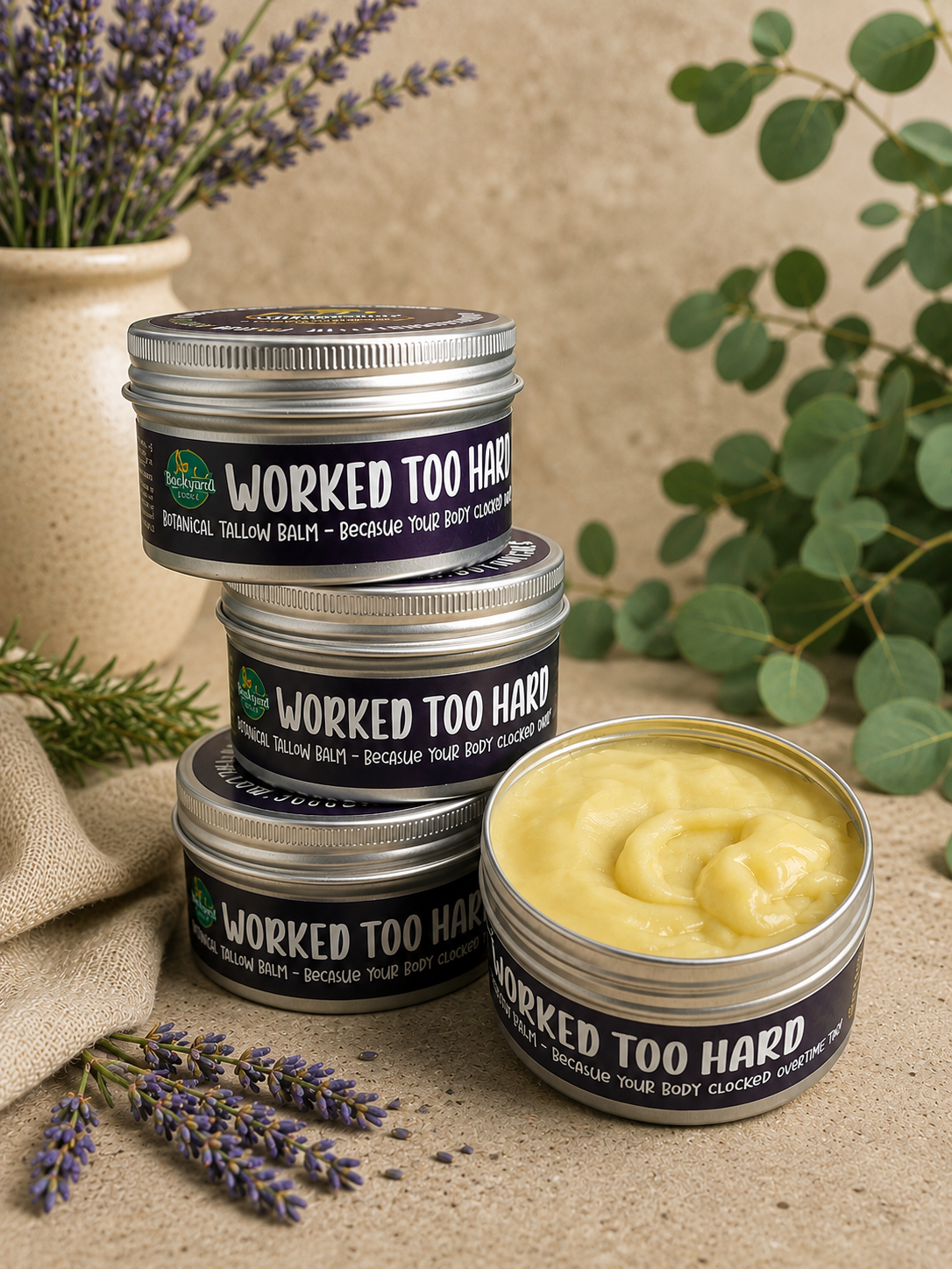 Worked too hard - Botanical infused Tallow comfort Balm