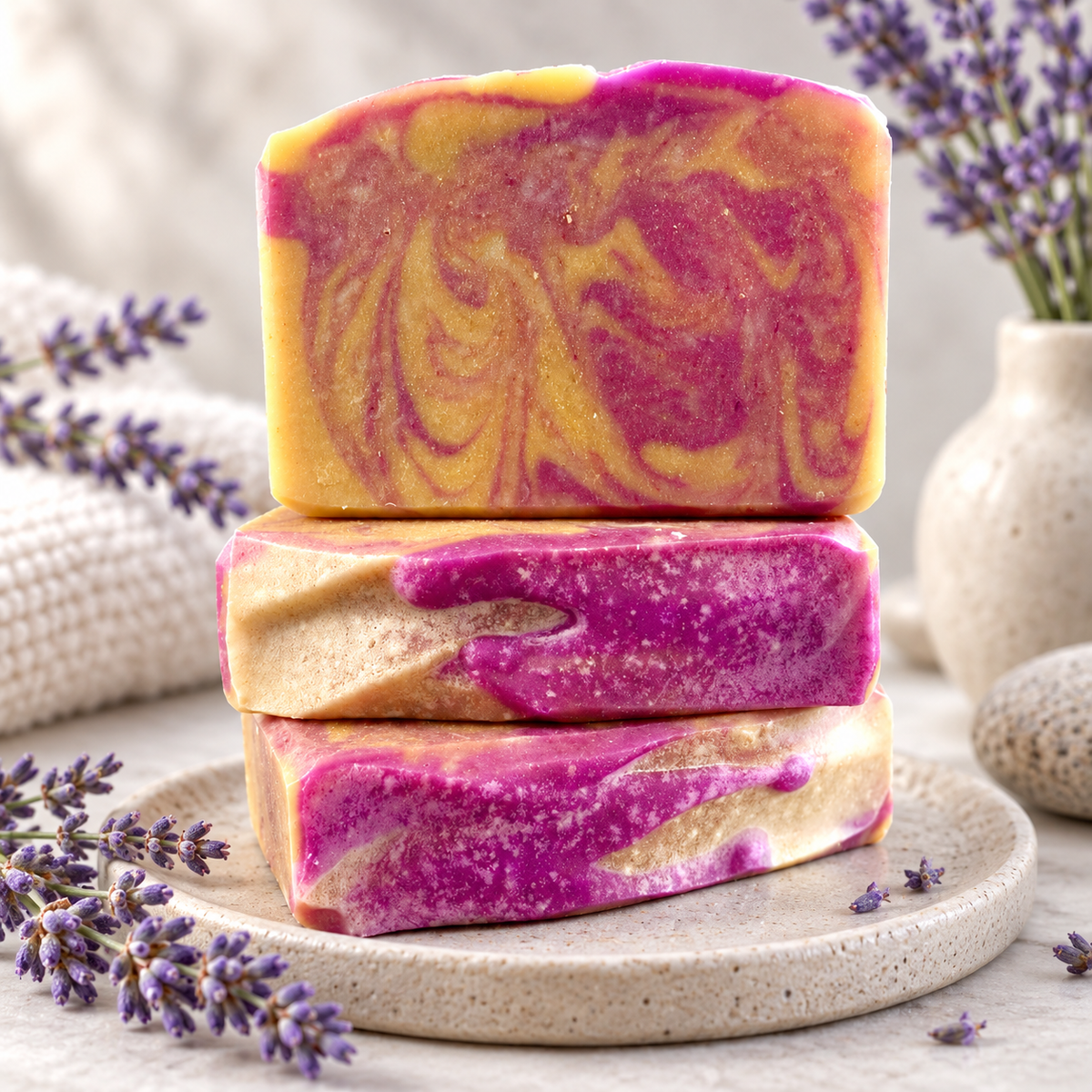 Lavender Lather Soap product photo 2 by Backyard Bougie