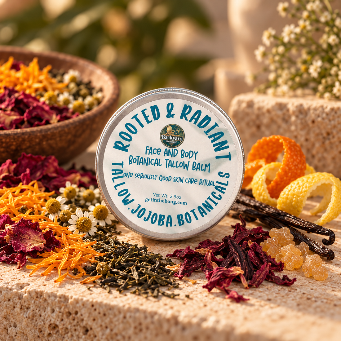 Rooted & Radiant - Botanical Face & Body Tallow Balm